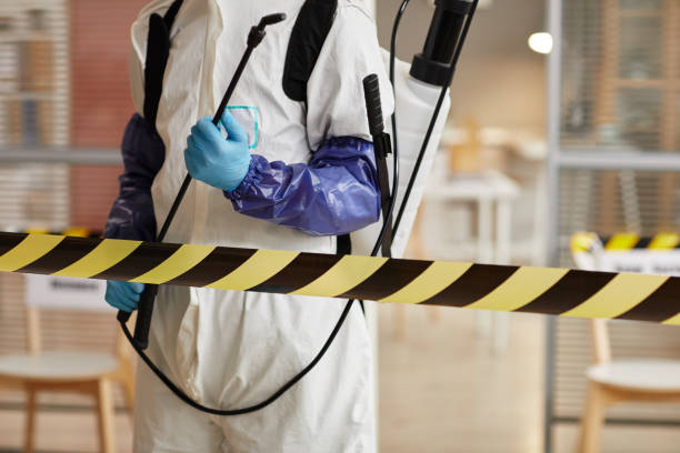 Professional Sewage Cleanup technician working in Lawrenceville, NJ